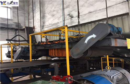 電磁自卸式除鐵器，陜西電磁自卸式除鐵器型號_陜西電磁自卸式除鐵器型號保養(yǎng)廠家配件_型號及工作視頻 